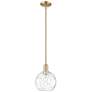 Arcadia Athens 8"W Bronze Stem Mini Pendant w/ Water Glass Shade
