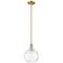 Arcadia Athens 8"W Bronze Stem Mini Pendant w/ Water Glass Shade