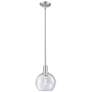 1_Arcadia Athens 8"W Brushed Nickel Stem Mini Pendant w/ Seedy Shade