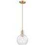 1_Arcadia Athens 8"W Champagne Bronze Cord Mini Pendant w/ Clear Shade