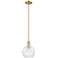Arcadia Athens 8"W Champagne Bronze Stem Mini Pendant w/ Clear Shade