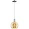 Arcadia Athens 8"W Chrome Cord Hung Mini Pendant w/ Mercury Shade