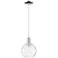 Arcadia Athens 8"W Chrome Cord Hung Mini Pendant w/ Water Glass Shade