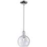 Arcadia Athens 8"W Chrome Stem Hung Mini Pendant w/ Seedy Shade