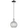 Arcadia Athens 8"W Chrome Stem Pendant w/ Clear Basket Weave Shade