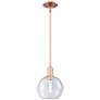 Arcadia Athens 8"W Copper Stem Hung Mini Pendant With Seedy Shade