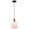 Arcadia Athens 8"W Oiled Bronze Cord Mini Pendant w/ Matte White Shade