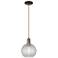 Arcadia Athens 8"W Oiled Bronze Cord Pendant w/ Basketweave Shade