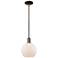 Arcadia Athens 8"W Oiled Bronze Stem Mini Pendant w/ Matte White Shade