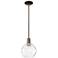 Arcadia Athens 8"W Oiled Bronze Stem Mini Pendant w/ Water Glass Shade