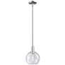 1_Arcadia Athens 8"W Polished Nickel Stem Mini Pendant w/ Seedy Shade