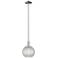 Arcadia Athens 8"W Polished Nickel Stem Pendant w/ Basketweave Shade