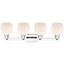 2_Arcadia Belfast 33"W 4-Lt Polished Nickel Vanity w/ Matte White Shade more views