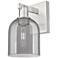 Arcadia Bella 11"H Brushed Satin Nickel Sconce With Light Smoke Shade