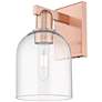 1_Arcadia Bella 11" High Antique Copper Sconce With Clear Shade