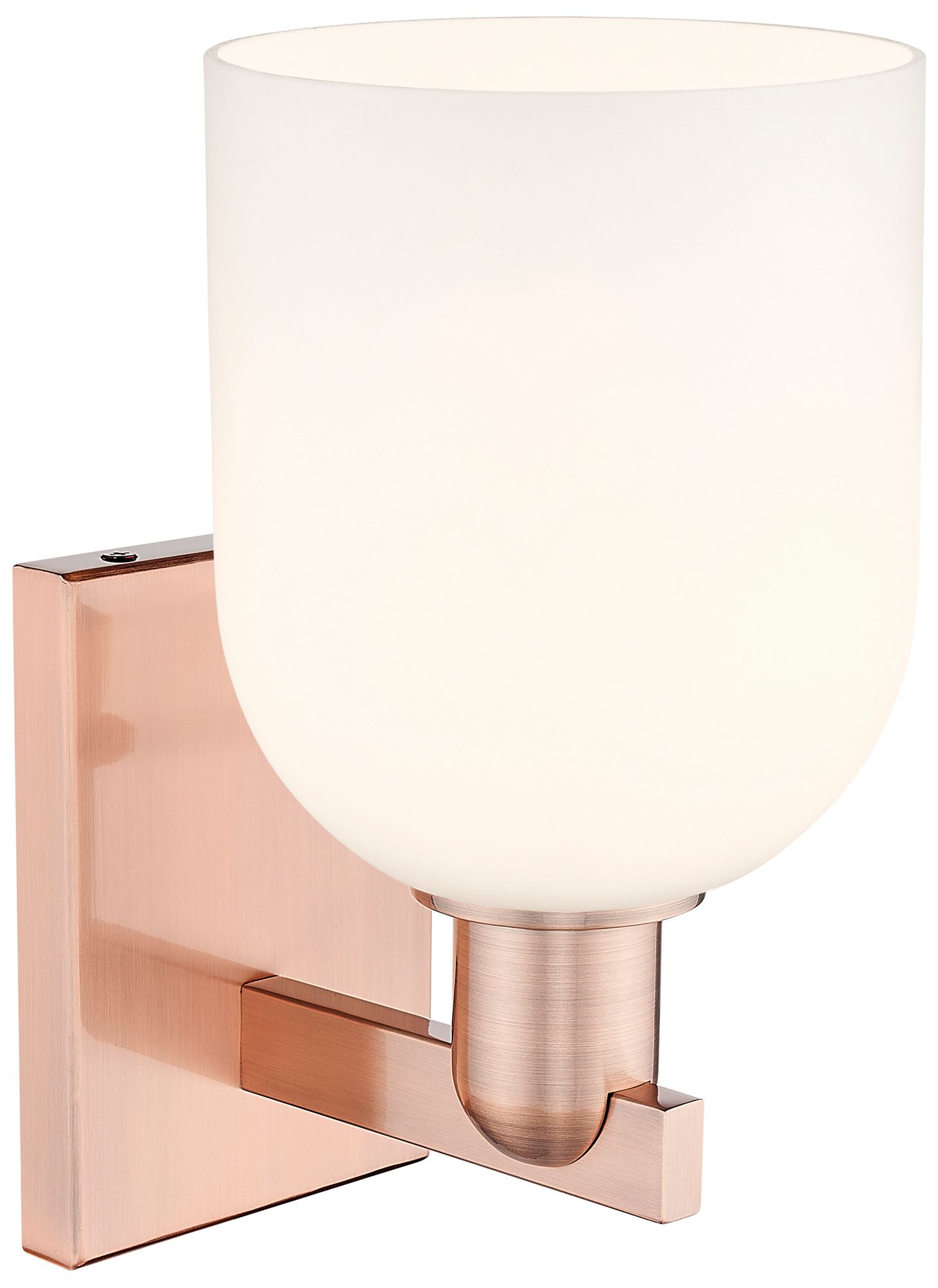 Image 2 Arcadia Bella 11" High Antique Copper Sconce With White Shade more views