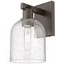 1_Arcadia Bella 11" High Oil Rubbed Bronze Sconce With Seedy Shade