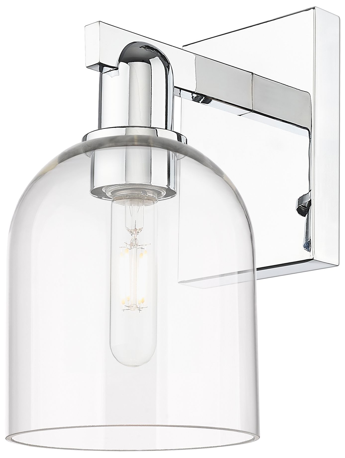 Arcadia Bella 11" High Polished Chrome Sconce With Clear Shade