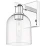 1_Arcadia Bella 11" High Polished Chrome Sconce With Clear Shade