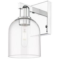 Arcadia Bella 11" High Polished Chrome Sconce With Clear Shade