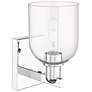 2_Arcadia Bella 11" High Polished Chrome Sconce With Clear Shade more views