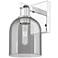 Arcadia Bella 11" High Polished Chrome Sconce With Light Smoke Shade