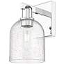 1_Arcadia Bella 11" High Polished Chrome Sconce With Seedy Shade