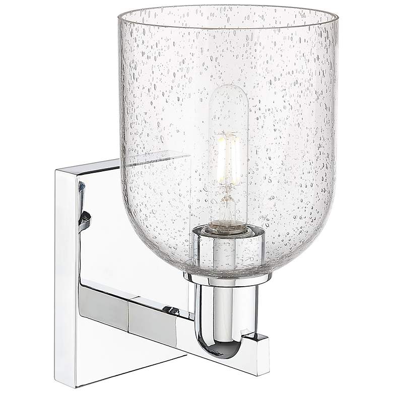 Image 2 Arcadia Bella 11" High Polished Chrome Sconce With Seedy Shade more views