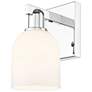 1_Arcadia Bella 11" High Polished Chrome Sconce With White Shade