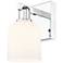 Arcadia Bella 11" High Polished Chrome Sconce With White Shade