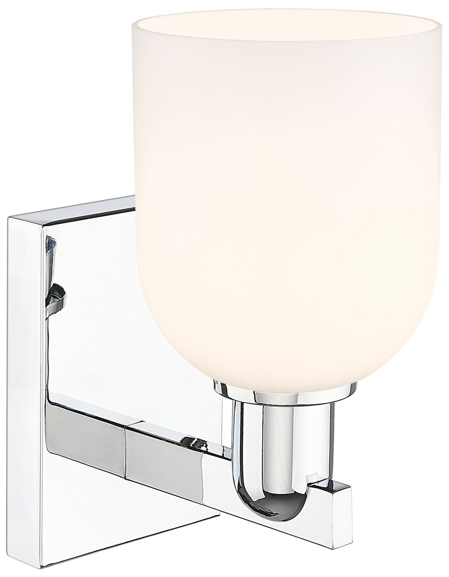 Image 2 Arcadia Bella 11" High Polished Chrome Sconce With White Shade more views