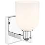 2_Arcadia Bella 11" High Polished Chrome Sconce With White Shade more views