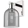 1_Arcadia Bella 11" High Polished Nickel Sconce With Light Smoke Shade