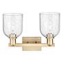 2_Arcadia Bella 17"W 2 Light Bronze Vanity Light w/ Seedy Shade more views