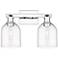 Arcadia Bella 17"W 2 Light Polished Chrome Vanity Light w/ Clear Shade