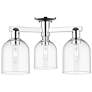 Arcadia Bella 23"W 3 Light Chrome Semi.Flush Mount w/ Clear Shade
