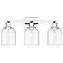 Arcadia Bella 25"W 3 Light Polished Chrome Vanity Light w/ Clear Shade