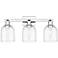 Arcadia Bella 25"W 3 Light Polished Chrome Vanity Light w/ Clear Shade