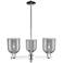 Arcadia Bella 27"W 3-Lt Polish Nickel Stem Chandelier w/ Light Smoke Shade