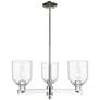 Arcadia Bella 27"W 3-Lt Polished Nickel Stem Chandelier w/ Clear Shade