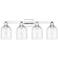 Arcadia Bella 33"W 4 Light Polished Chrome Vanity Light w/ Clear Shade
