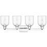 2_Arcadia Bella 33"W 4 Light Polished Chrome Vanity Light w/ Clear Shade more views