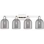 1_Arcadia Bella 33"W 4 Light Polished Nickel Vanity w/ Light Smoke Shade