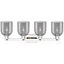 2_Arcadia Bella 33"W 4 Light Polished Nickel Vanity w/ Light Smoke Shade more views