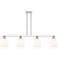 Arcadia Bella 48"W 4-Lt Polished Nickel Stem Island Light w/ White Shade