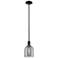Arcadia Bella 6"W Black Stem Hung Mini Pendant w/ Light Smoke Shade