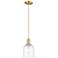 Arcadia Bella 6"W Champagne Bronze Cord Mini Pendant w/ Clear Shade