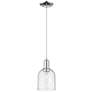 Arcadia Bella 6"W Chrome Cord Hung Mini Pendant w/ Seedy Shade