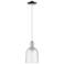 Arcadia Bella 6"W Chrome Cord Hung Mini Pendant w/ Seedy Shade