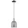 Arcadia Bella 6"W Chrome Stem Hung Mini Pendant w/ Light Smoke Shade